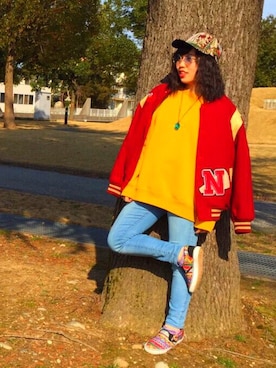 「アイテム（スリッポン、その他）」を使った、Ricoさん（レディース・155cm）の春コーディネート