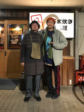「level7」｜「アイテム（その他アウター）」を使った、Uhey.kさん（メンズ・185cm）の冬コーディネート