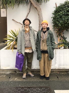 「level7」｜「アイテム（その他アウター）」を使った、Uhey.kさん（メンズ・185cm）の冬コーディネート