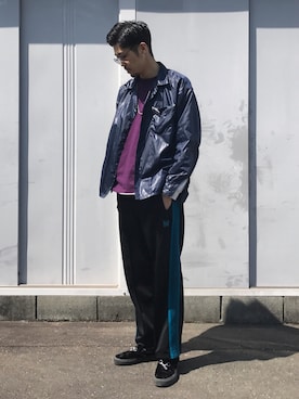 「aie」｜「アイテム（スニーカー）」を使った、Uhey.kさん（メンズ・185cm）の春コーディネート