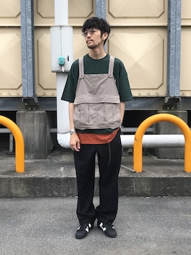 「Daniel Wellington（ダニエルウェリントン）の販売終了クラシックペティット アッシュフィールド32mm（アナログ腕時計）」を使った、Uhey.kさん（メンズ・185cm）の夏コーディネート