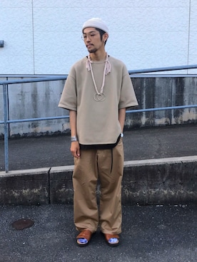 「CIAOPANIC TYPY（チャオパニックティピー）のアイテム（シューズ）」を使った、Uhey.kさん（メンズ・185cm）の夏コーディネート