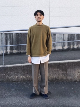 「Daniel Wellington（ダニエルウェリントン）の販売終了クラシックペティット アッシュフィールド32mm（アナログ腕時計）」を使った、Uhey.kさん（メンズ・185cm）の秋コーディネート