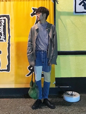 「Nepenthes×Tricker's（ネペンテス×トリッカーズ）のアイテム」を使った、Uhey.kさん（メンズ・185cm）の夏コーディネート