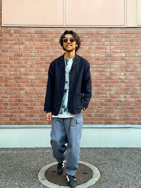 「BIG MAC（ビッグマック）のアイテム（ジャケット/アウター）」を使った、Uhey.kさん（メンズ・185cm）の春コーディネート