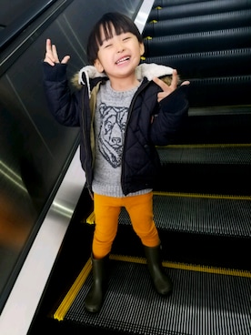 「babygap」｜「アイテム（ダウンジャケット/コート）」を使った、naoさん（キッズ・110cm）の冬コーディネート