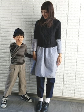 「秋冬」｜「アイテム（シャツワンピース）」を使った、naoさん（レディース・171cm）の秋コーディネート
