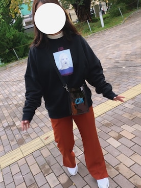 「OLDMICKEY （オールドミッキー）のアイテム」を使った、小さん（レディース・155cm）の秋コーディネート