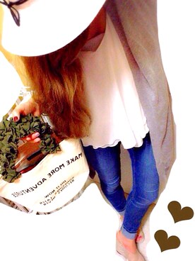 「KOBE LETTUCE（コウベレタス）のアイテム（その他アウター）」を使った、♡♡chinatsu♡♡さん（レディース・156cm）の夏コーディネート