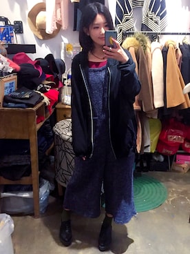 「Lulus（-）のアイテム（モッズコート）」を使った、++さん（レディース・158cm）の冬コーディネート