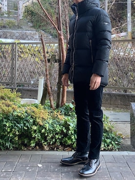 「Paul Smith（ポールスミス）のアイテム（ブーツ）」を使った、ヒロポンさん（メンズ・168cm）の冬コーディネート
