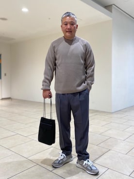 「TOMOE（トモエ）のアイテム」を使った、IIOさん（メンズ・173cm）の秋コーディネート
