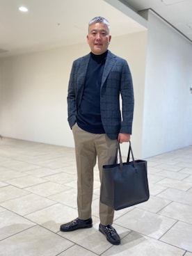「TOMOE（トモエ）のアイテム」を使った、IIOさん（メンズ・173cm）の秋コーディネート