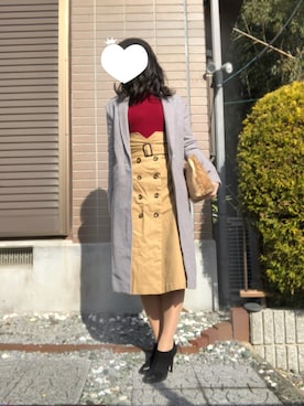 「ENVYM（アンビー）のアイテム（チェスターコート）」を使った、Payashiさん（レディース・158cm）の冬コーディネート
