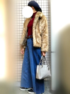 「FREE'S MART（フリーズマート）のアイテム（その他アウター）」を使った、Payashiさん（レディース・158cm）の冬コーディネート