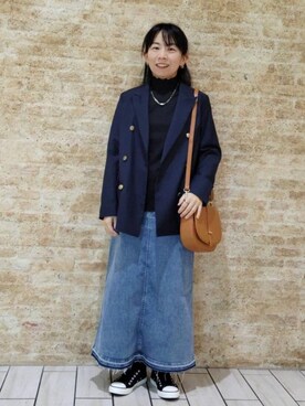 「新作」｜「アイテム（スリッポン）」を使った、coenなるせさん（レディース・157cm）の冬コーディネート