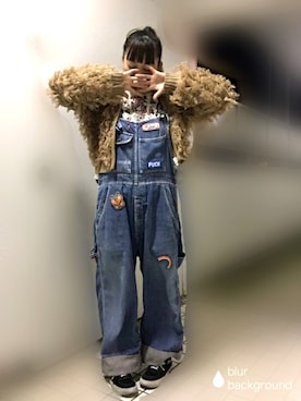 「HYSTERIC GLAMOUR（ヒステリックグラマー）のアイテム（サロペット/オーバーオール）」を使った、KEIさん（レディース・150cm）の秋コーディネート