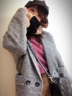 「COQULE（コクレ）のアイテム（ジャケット/アウター）」を使った、SHUN🇯🇵🇨🇳さん（レディース・155cm）の冬コーディネート