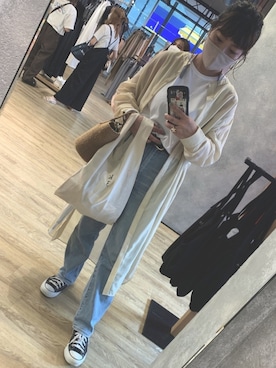 「CONVERSE（コンバース）のCONVERSE コンバース オール スター オックス / ALL STAR OX(BLACK) 32160321（スニーカー）」を使った、かほぴん、さん（レディース・162cm・20代）の秋コーディネート