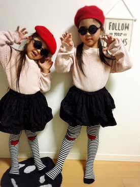 まの＊ゆのさん（キッズ・120cm）の春コーディネート