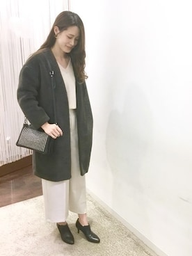 「SHIPS（シップス）のアイテム（その他アウター）」を使った、本田さん（レディース・170cm）の冬コーディネート