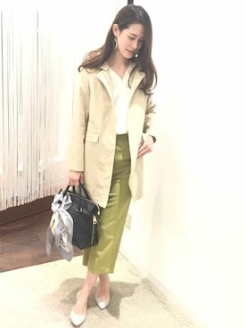 「アイテム（財布/小物、グレー系）」を使った、本田さん（レディース・170cm）の冬コーディネート