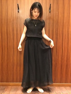 「SHIPS」｜「アイテム（ワンピース/ドレス）」を使った、本田さん（レディース・170cm）の夏コーディネート