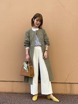 「SHIPS（シップス）のアイテム（その他アウター）」を使った、本田さん（レディース・170cm）の春コーディネート
