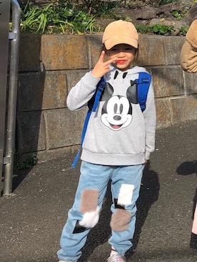 「キッズダンス」｜「アイテム（バッグ）」を使った、なあちやんmamaさん（キッズ・120cm）の冬コーディネート
