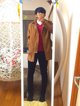 「Right-on（ライトオン）のアイテム（その他アウター）」を使った、顔が若干濃い日本人です。さん（メンズ・178cm）の冬コーディネート