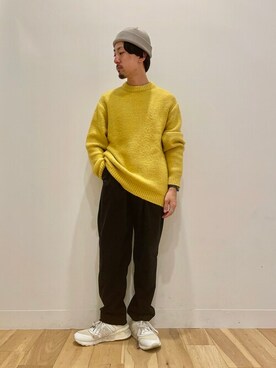 ニット セーターを使った イエローニット のメンズ人気ファッションコーディネート ユーザー ショップスタッフ Wear
