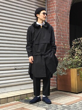 「アイテム（スラックス）」を使った、ilkさん（メンズ・174cm）の冬コーディネート