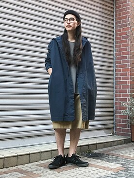 「my beautiful landlet（マイビューティフルランドレット）のアイテム（その他アウター）」を使った、ilkさん（メンズ・174cm）の冬コーディネート