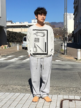 「Hender Scheme（エンダースキーマ）のアイテム（シューズ）」を使った、ilkさん（メンズ・165cm）の冬コーディネート