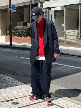 「アイテム（ジャージ）」を使った、ilkさん（メンズ・174cm）の春コーディネート