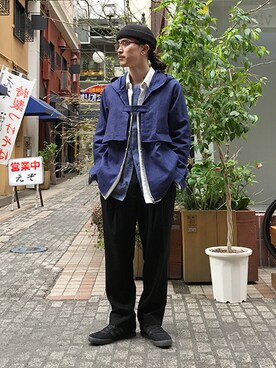 「アイテム（その他アウター）」を使った、ilkさん（メンズ・174cm）の春コーディネート