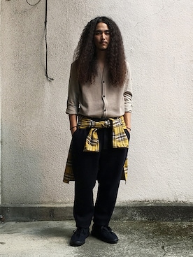 「アイテム（カーディガン/ボレロ）」を使った、ilkさん（メンズ・174cm）の夏コーディネート