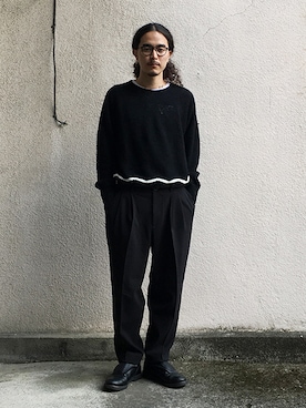 「アイテム（メガネ）」を使った、ilkさん（メンズ・174cm）の秋コーディネート