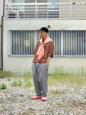 「Edwina Horl（エドウィナホール）のアイテム」を使った、ilkさん（メンズ・174cm）の春コーディネート