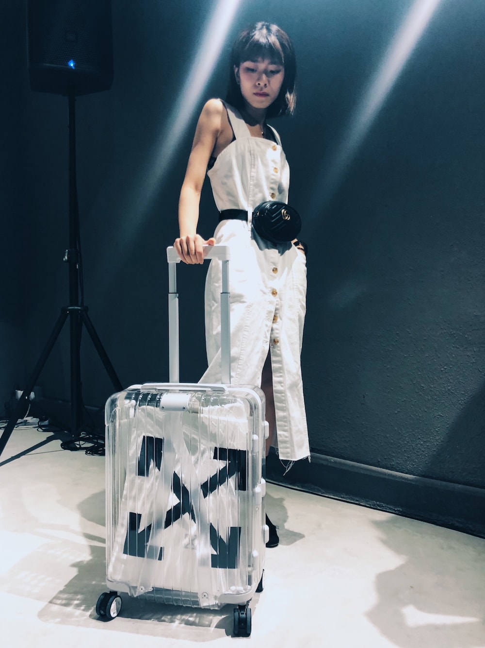 「春コーデ、STYLE、styling、RIMOWA、GUCCI、ootd、ootdfashion」｜「ZARAのアイテム（ワンピース、ホワイト系）」を使った、anita  anitaさん（レディース・158cm）の春コーディネートの1枚目の写真