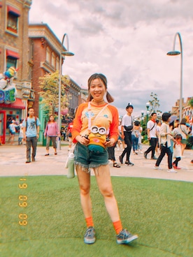 「アイテム（チョーカー、パープル系）」を使った、athena_lookbookさん（レディース・152cm）の秋コーディネート