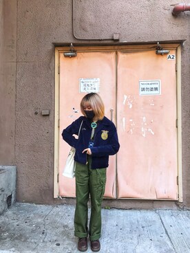 「古著MIX」｜athena_lookbookさん（レディース・152cm）の冬コーディネート