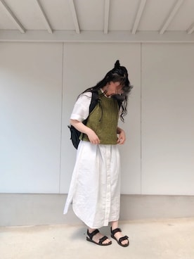 「アイテム（シャツワンピース）」を使った、ゆうさん（レディース・159cm・10代）の春コーディネート