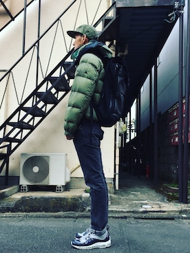 「MISSIONWORKSHOP（ミッションワークショップ）のアイテム」を使った、minimaljpさん（メンズ・173cm）の冬コーディネート