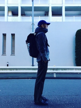 「and wander（アンドワンダー）のアイテム（ブルゾン）」を使った、minimaljpさん（メンズ・173cm）の冬コーディネート