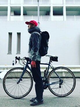 「and wander（アンドワンダー）のアイテム（ブルゾン）」を使った、minimaljpさん（メンズ・173cm）の春コーディネート