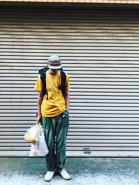 「Rebuild by Needles（リビルドバイニードルス）のアイテム（パンツ）」を使った、minimaljpさん（メンズ・173cm）の夏コーディネート