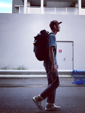 「MISSIONWORKSHOP（ミッションワークショップ）のアイテム」を使った、minimaljpさん（メンズ・173cm）の夏コーディネート