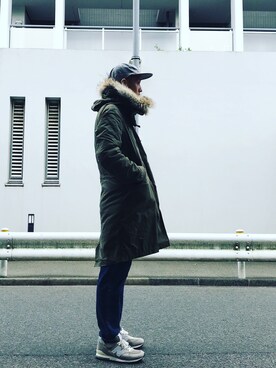 「marka（マーカ）のアイテム（モッズコート）」を使った、minimaljpさん（メンズ・173cm）の秋コーディネート
