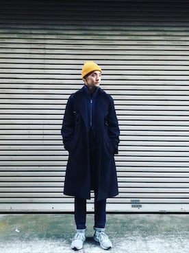 「smoothday（スムースデイ）のアイテム」を使った、minimaljpさん（メンズ・173cm）の冬コーディネート